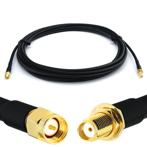 SMA Mâle vers SMA Femelle 50cm RG58 Cable Coaxial - Câble d'extension exterieur à faible perte rallonge etanche - pour Routeur WIFI Radio Antenne LTE GSM Amplificateur 4G 5G 6G LTE Hotspot
