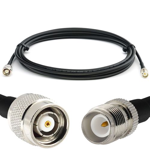 RP-TNC Mâle vers RP-TNC Femelle 50cm câble coaxial RG58 50 Ohm - rallonge RPTNC Extension Faible Perte Cable (RP-TNC - TNC à polarité inversée)