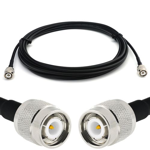 TNC Mâle vers TNC Mâle 8m câble coaxial RG58 50 Ohm - rallonge TNC Extension Faible Perte Cable pour Antenne CB Radio Amateur Sans fil Radio WIFI adaptateur UHF VHF