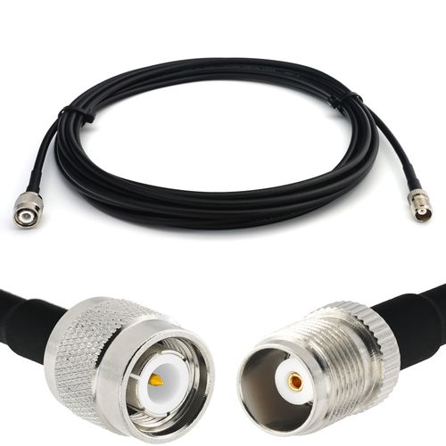 TNC Mâle vers TNC Femelle 3m câble coaxial RG58 50 Ohm - rallonge TNC Extension Faible Perte Cable pour Antenne CB Radio Amateur Sans fil Radio WIFI adaptateur UHF VHF