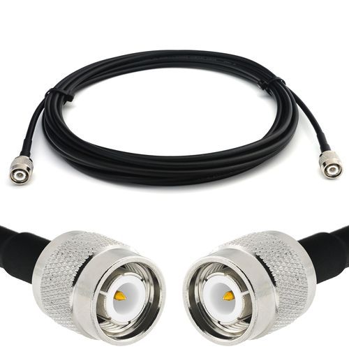 TNC Mâle vers TNC Mâle 6m câble coaxial RG58 50 Ohm - rallonge TNC Extension Faible Perte Cable pour Antenne CB Radio Amateur Sans fil Radio WIFI adaptateur UHF VHF
