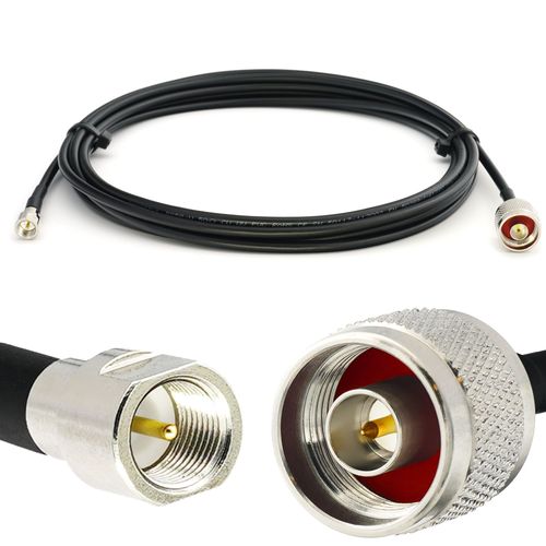FME Mâle vers N Mâle 6m RG58 Cable Coaxial - FME â N Câble d'extension à faible perte 50 Ohm - rallonge pour Routeur Antenne LTE GSM Amplificateur 4G 5G 6G LTE Hotspot