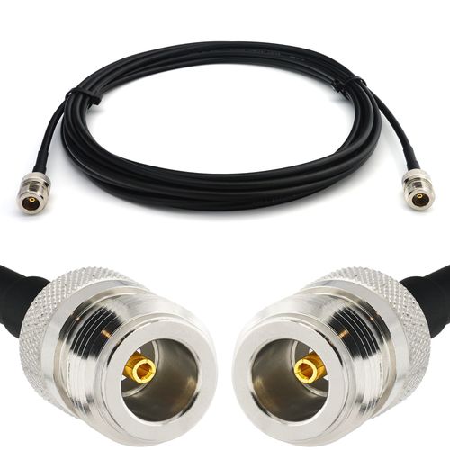 N Femelle vers N Femelle 6m RG58 Cable Coaxial - Câble d'extension exterieur à faible perte rallonge etanche - pour Routeur WIFI Radio Antenne LTE GSM Amplificateur 4G 5G 6G LTE Hotspot