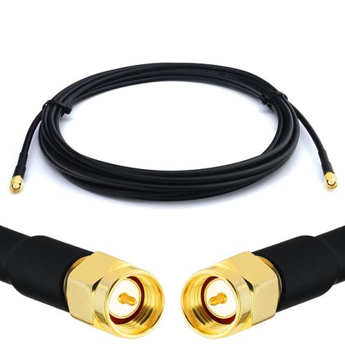 SMA Mâle vers SMA Mâle 30cm RG58 Cable Coaxial - Câble d'extension exterieur à faible perte rallonge etanche - pour Routeur WIFI Radio Antenne LTE GSM Amplificateur 4G 5G 6G LTE Hotspot