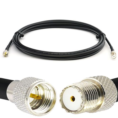 Mini UHF Mâle à Mini UHF Femelle 6m UHF Câble coaxial RG58 50 Ohm - rallonge pour HAM cable antenne CB Radio Analyseur Tosmetre Marine RF VHF Cibi SDR Radio Amateur