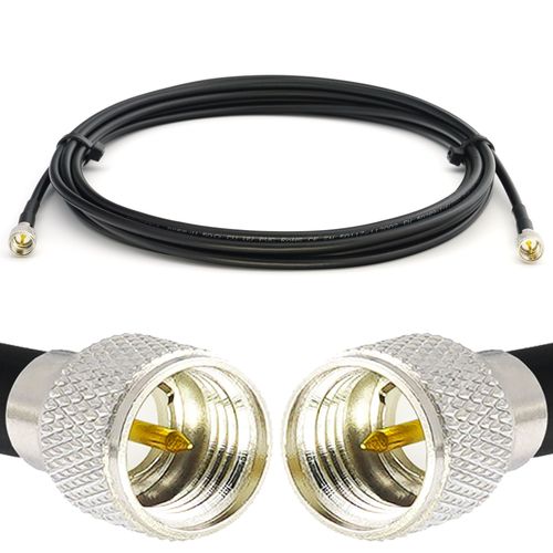 Mini UHF Mâle à Mini UHF Mâle 30cm UHF Câble coaxial RG58 50 Ohm - rallonge pour HAM cable antenne CB Radio Analyseur Tosmetre Marine RF VHF Cibi SDR Radio Amateur