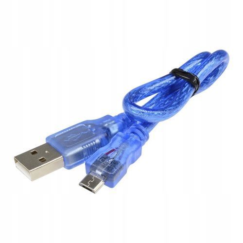 CÂBLE Micro USB MicroUSB 2.0 BLEU 0,3 m HQ