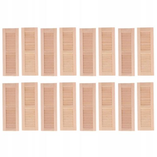 16 Volets En Bois Non Peints Pour Maison De Poupée 1/12