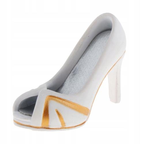 1: 6 Chaussures À Talons Hauts Pour Femmes Sandales En Or Blanc