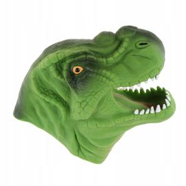 Imitation D'une Marionnette Avec Une Tête De Tyrannosaure En Vert