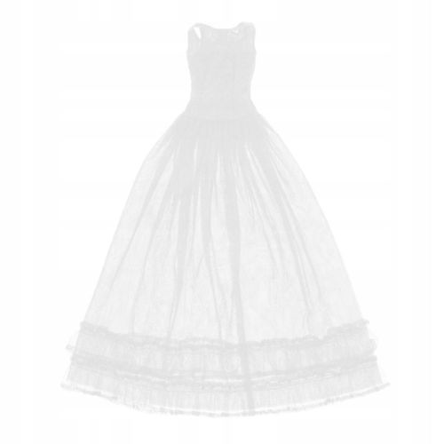 Robe De Soirée Sans Manches En Tulle Et Dentelle À La Mode En Blanc