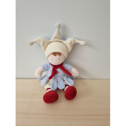 Doudou Fille Lutin Bleu Blanc Rouge Baby Nat'