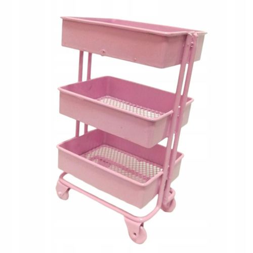 Mini Étagère De Rangement Moderne En Métal 1/12 Po Rose