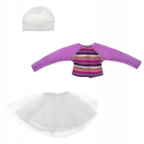 Robe Avec Pull Rayé 60 Cm Et Bonnet / 3 Doa Yo
