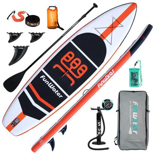 Funwater - Stand Up Paddle Board Gonflable, Sup Board, Stand Up Paddle Board, Surfboard Accessoires Complets, 335x84x15cm