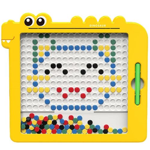 Planche À Dessin Magnétique, Ardoise Magique Enfant Panneau De Points Doodle Avec Stylo Des Perles Colorées Aimants En Sécurité Éducatif Préscolaire Jeux Jouet Voyage Pour Garçons Filles