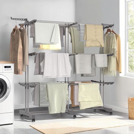 �tendoir extensible 40M gris 3 niveau