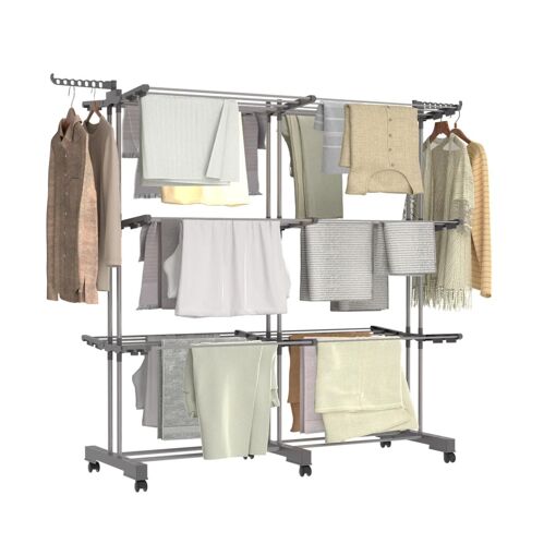�tendoir extensible 40M gris 3 niveau - 2