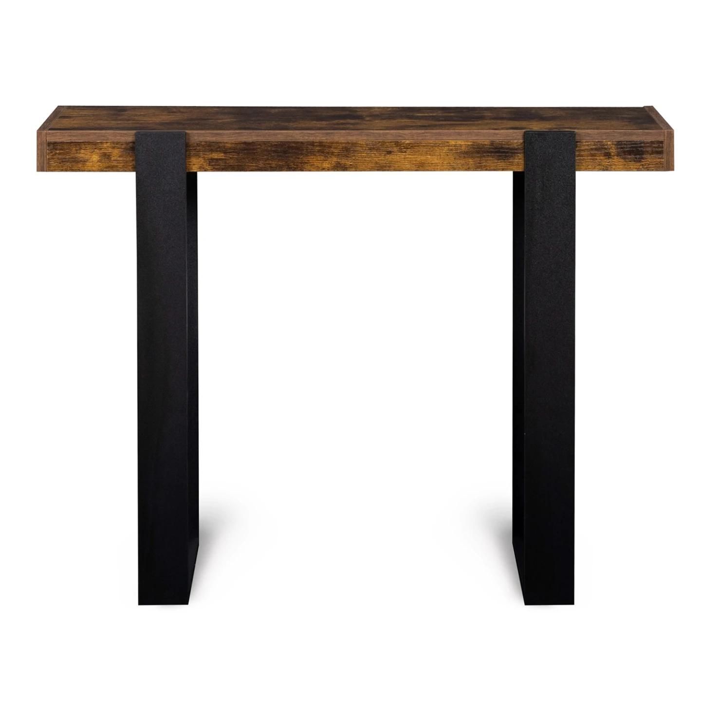 Console Phoenix Bois Effet Vieilli Et Noir - 3
