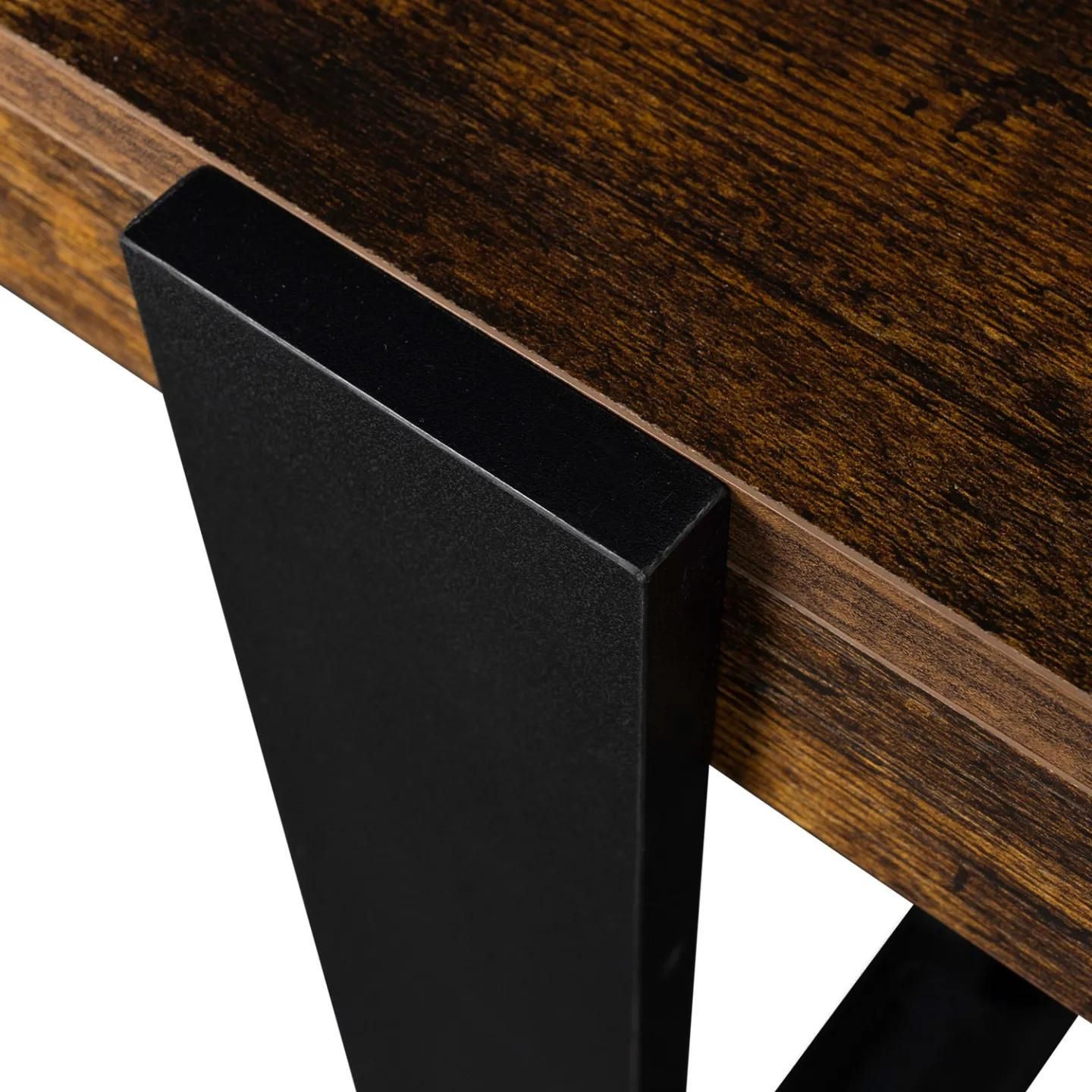 Console Phoenix Bois Effet Vieilli Et Noir - 4