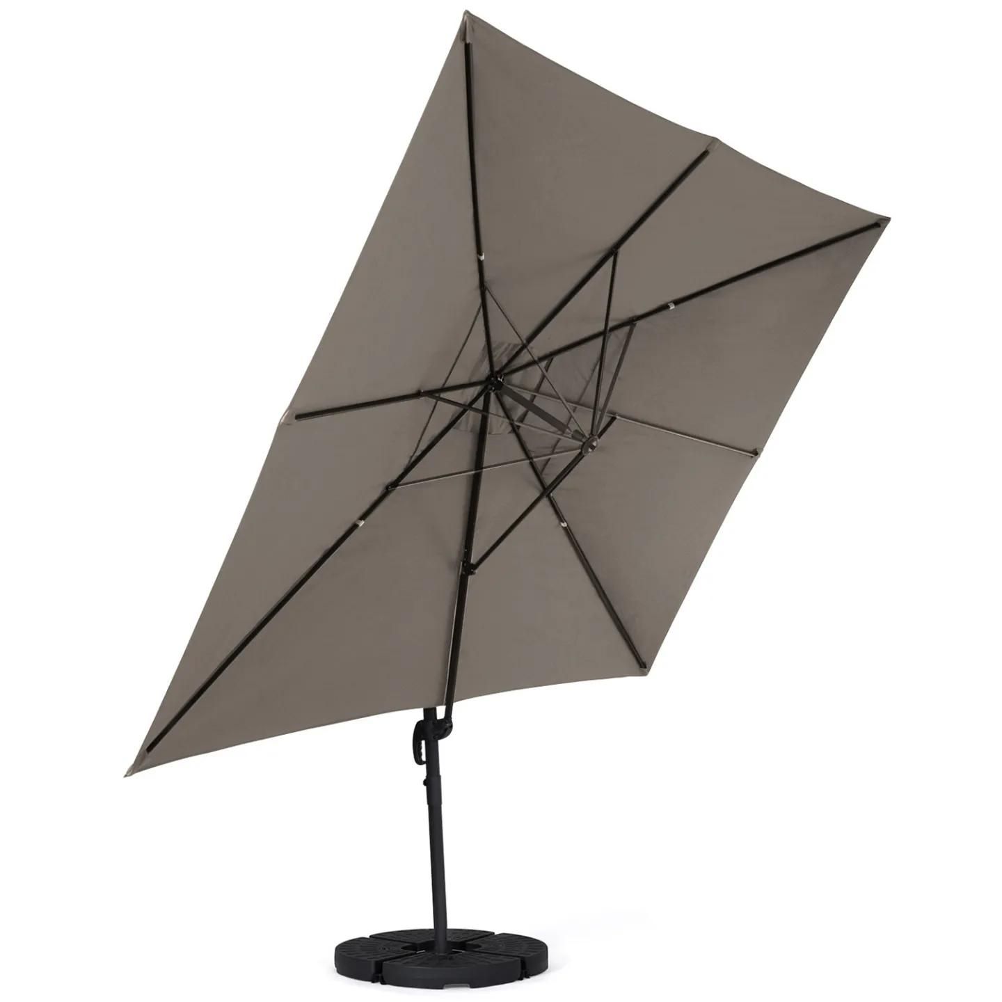 Parasol D�port� 3x4 M Rotatif 360 Coloris Taupe - 4