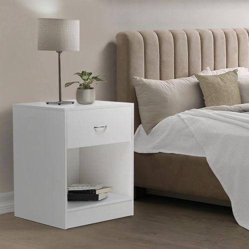 Lot De 2 Tables De Chevet Olga Bois Blanc