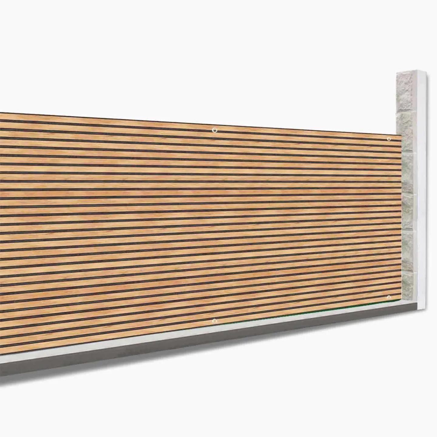 Brise Vue Occultant Effet Claustra En Bois 1,5 X 10 M 160 Gr/M - 2