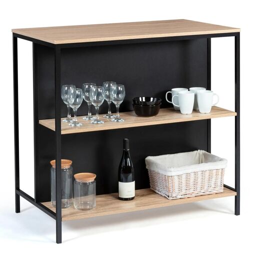 Table De Bar �lot Detroit Et 2 Tabourets Design Industriel - 4