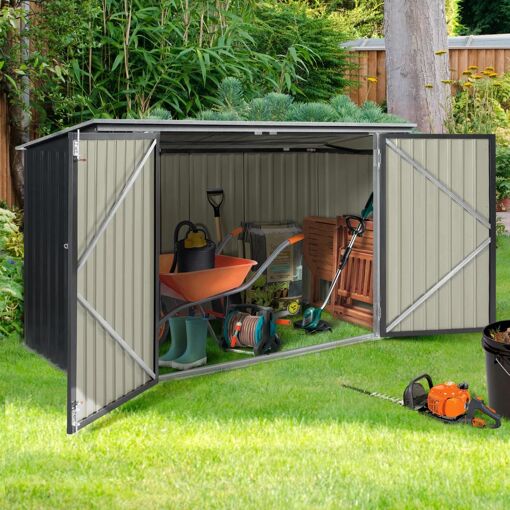 Abri De Jardin En Métal Verrouillable 2.21 m² - Multi-Rangement