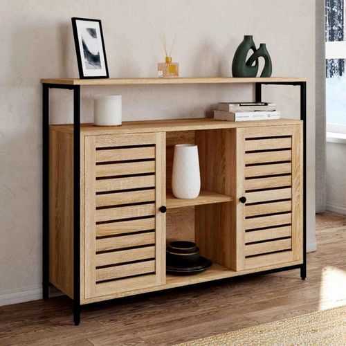 Buffet 2 Portes Persiennes 100 Cm Halifax Design Industriel