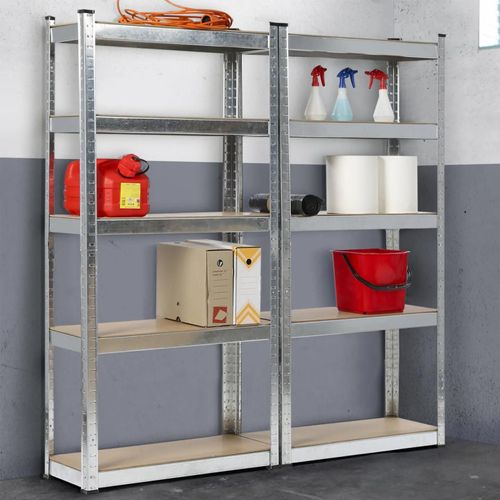 Lot De 2 Étagères Modulables Charges Lourdes 10 Plateaux H 180 Cm