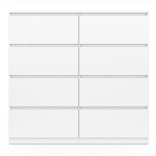 Commode 8 Tiroirs Tomi 110 Cm Bois Blanc - 3