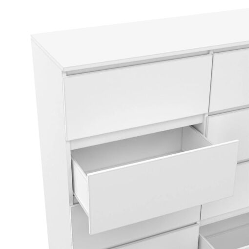 Commode 8 Tiroirs Tomi 110 Cm Bois Blanc - 6