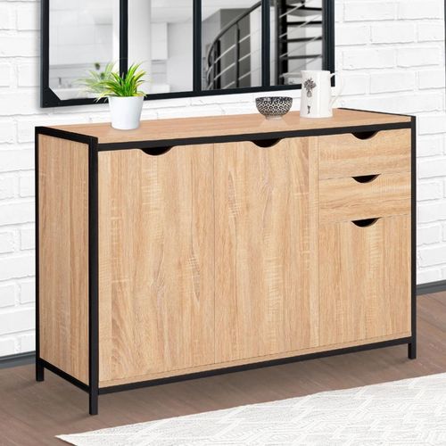 Buffet Bas Detroit Avec Placards Et Tiroirs Design Industriel