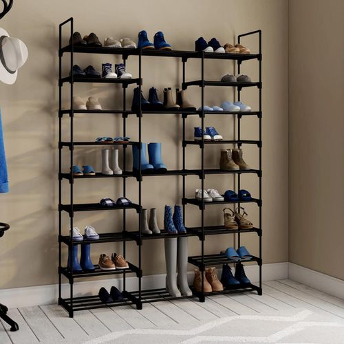 Etagère Range Chaussures 50 Paires Modulable Maxi Capacité Noire