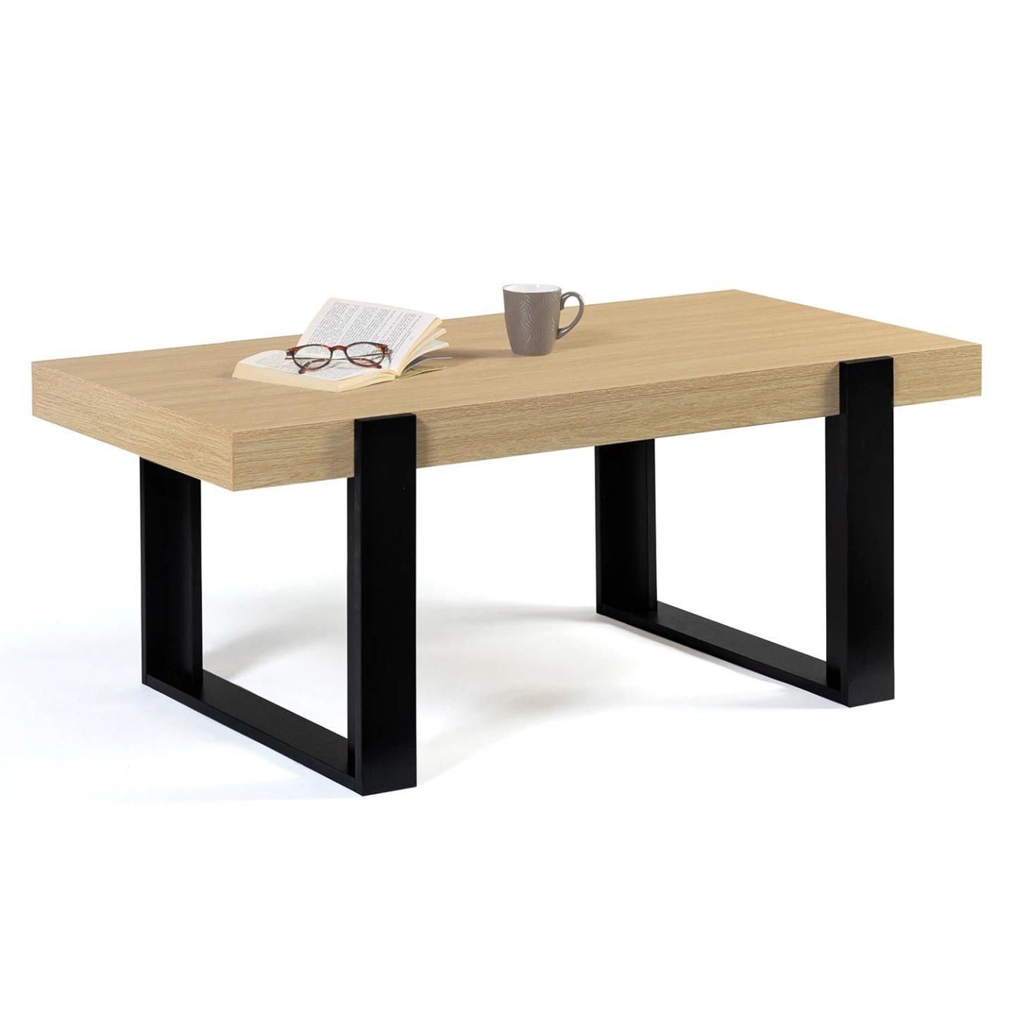 Table Basse Phoenix Bois Et Noir - 2