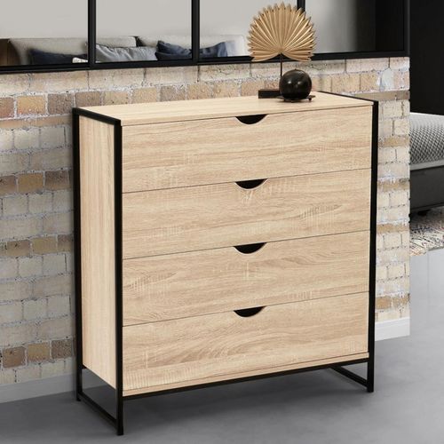 Commode 4 Tiroirs Detroit 80 Cm Design Industriel