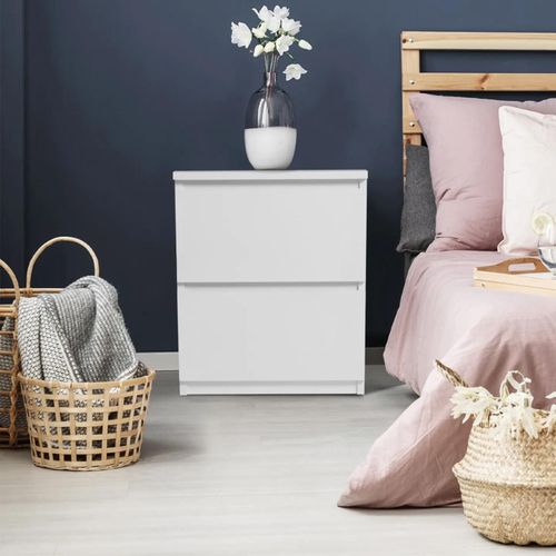 Lot De 2 Tables De Chevet Tomi Bois Blanc