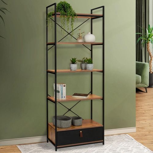 Etagère 5 Niveaux Avec Tiroir Chicago Design Industriel