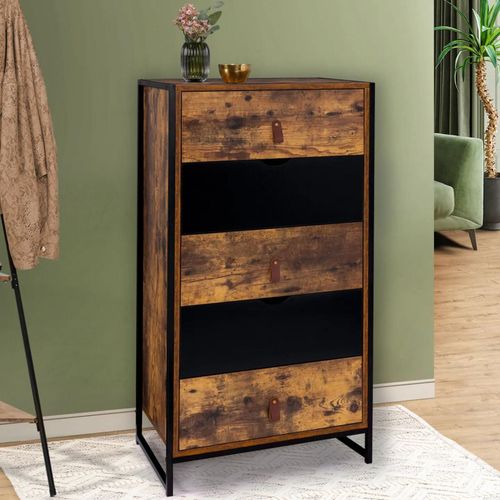 Chiffonnier 5 Tiroirs Chicago Commode Semainier Design Industriel