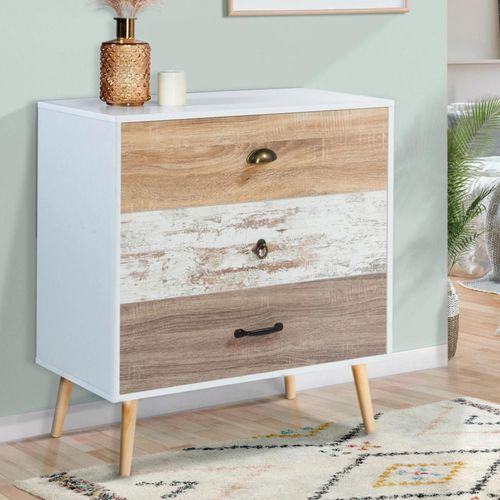 Commode 3 Tiroirs Bahia Scandinave