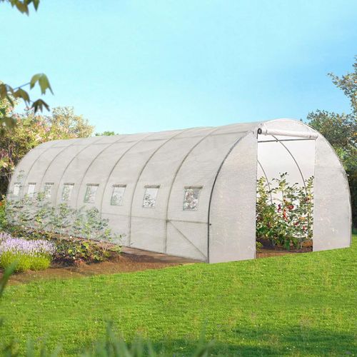 Serre Tunnel De Jardin 24m² Blanche Gamme Maraîchère Des Andes 8x3m