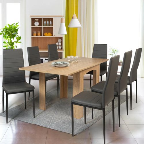 Table A Manger Extensible Dona 6-8 Personnes Hetre 80-160cm.