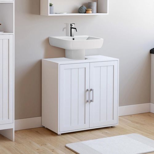 Meuble Sous-Lavabo En Bois Blanc