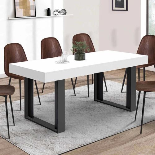 Table A Manger Phoenix 10 Personnes Bois Gris 225 Cm