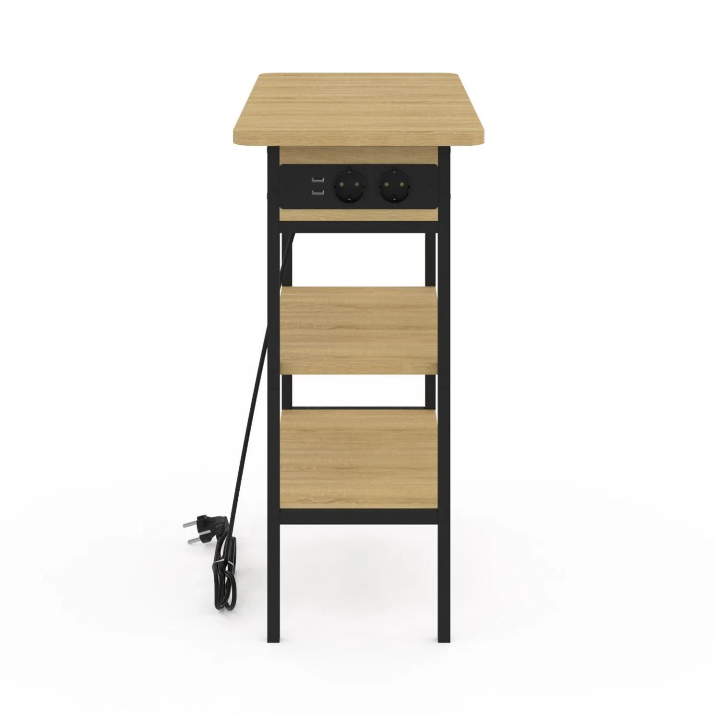 Table De Chevet / D'appoint Design Industriel Avec Multiprise - 3