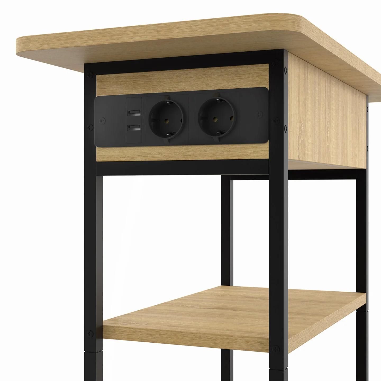 Table De Chevet / D'appoint Design Industriel Avec Multiprise - 6