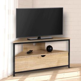 Meuble TV 100 Cm Dangle Detroit Avec Placard Design Industriel