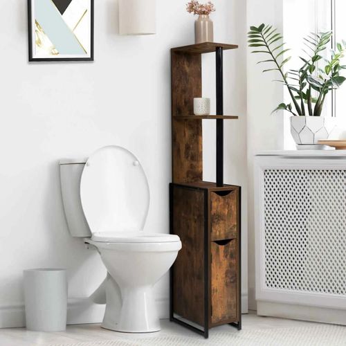 Meuble Wc 2 Portes Dayton Avec Étagères Design Industriel