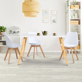 Table A Manger Scandinave Sara 6 Personnes Blanche 120 Cm